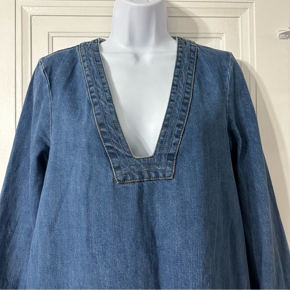 Free People Dreaming Of Denim Hendrix Tunic Oversized xs - Picture 7 of 10